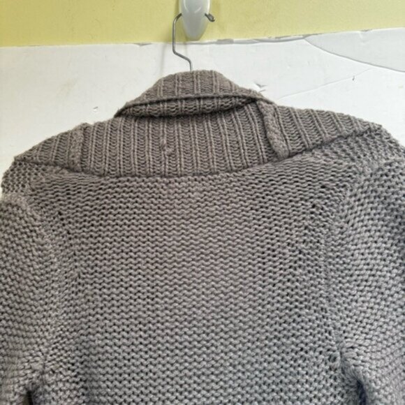 Aritzia Wilfred Alpaca Wool Wrap Cardigan Shawl Collar Sweater Chunky Knit Soft - Picture 6 of 15